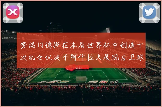 努诺门德斯在本届世界杯中创造十次机会仅次于阿什拉夫展现后卫球员的进攻潜力